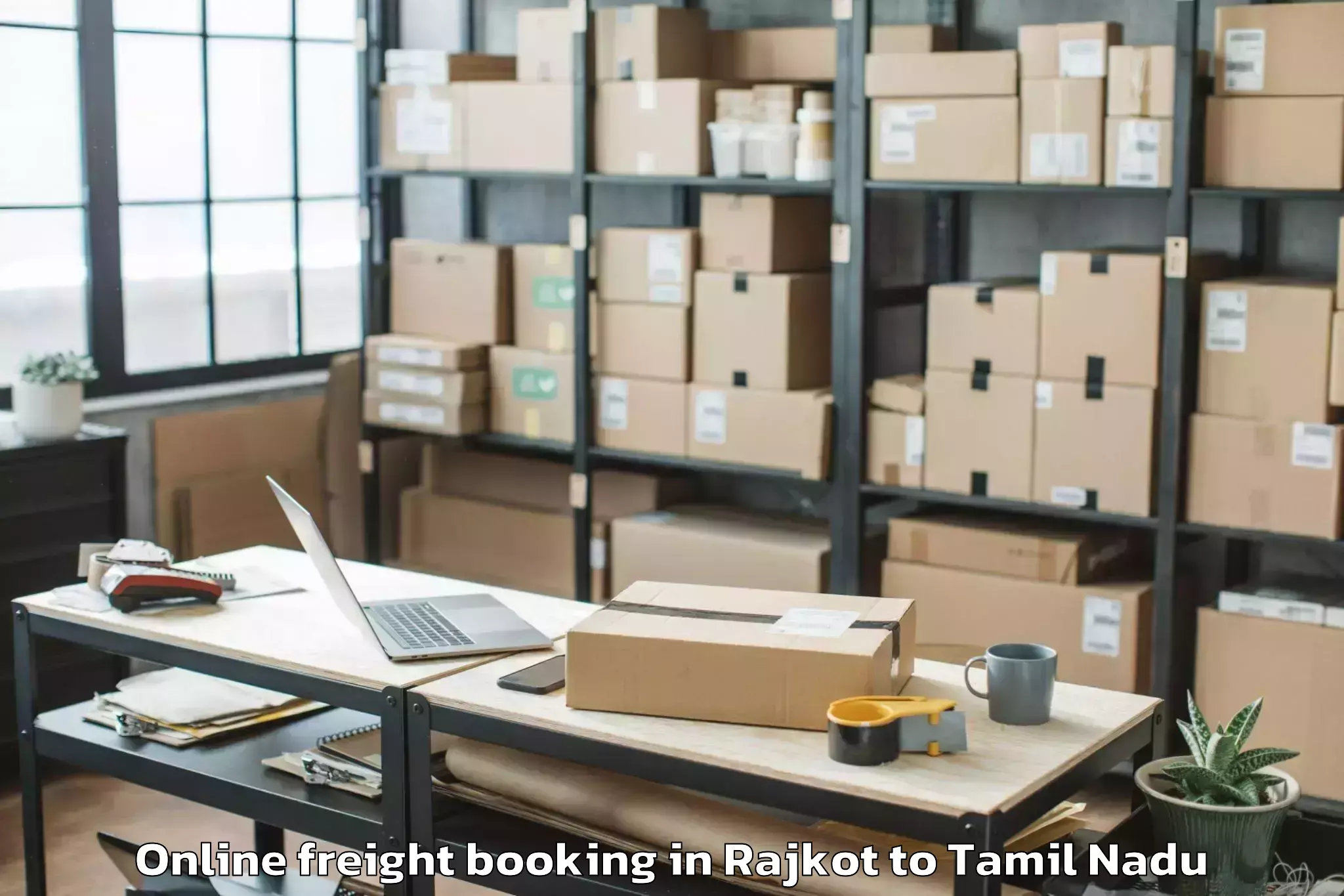 Easy Rajkot to Thenkasi Online Freight Booking Booking